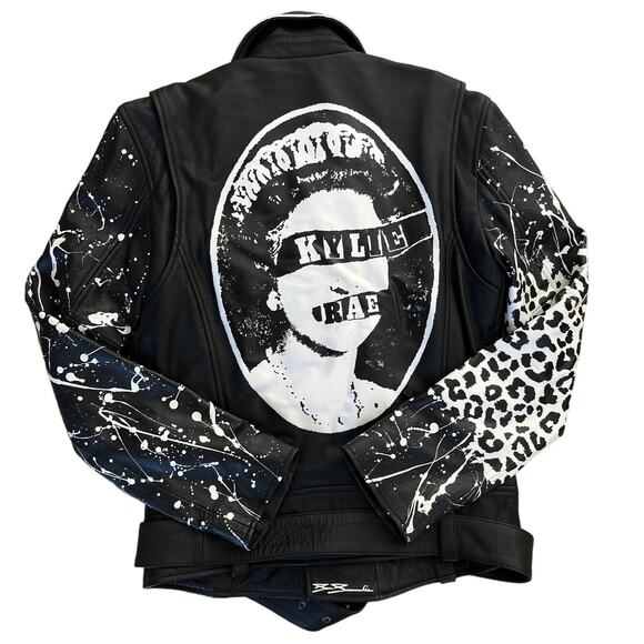 Boda Skins x Sara Sammakia - Super Cool Sh*t Leather Jacket in Black & White - Picture 5 of 8